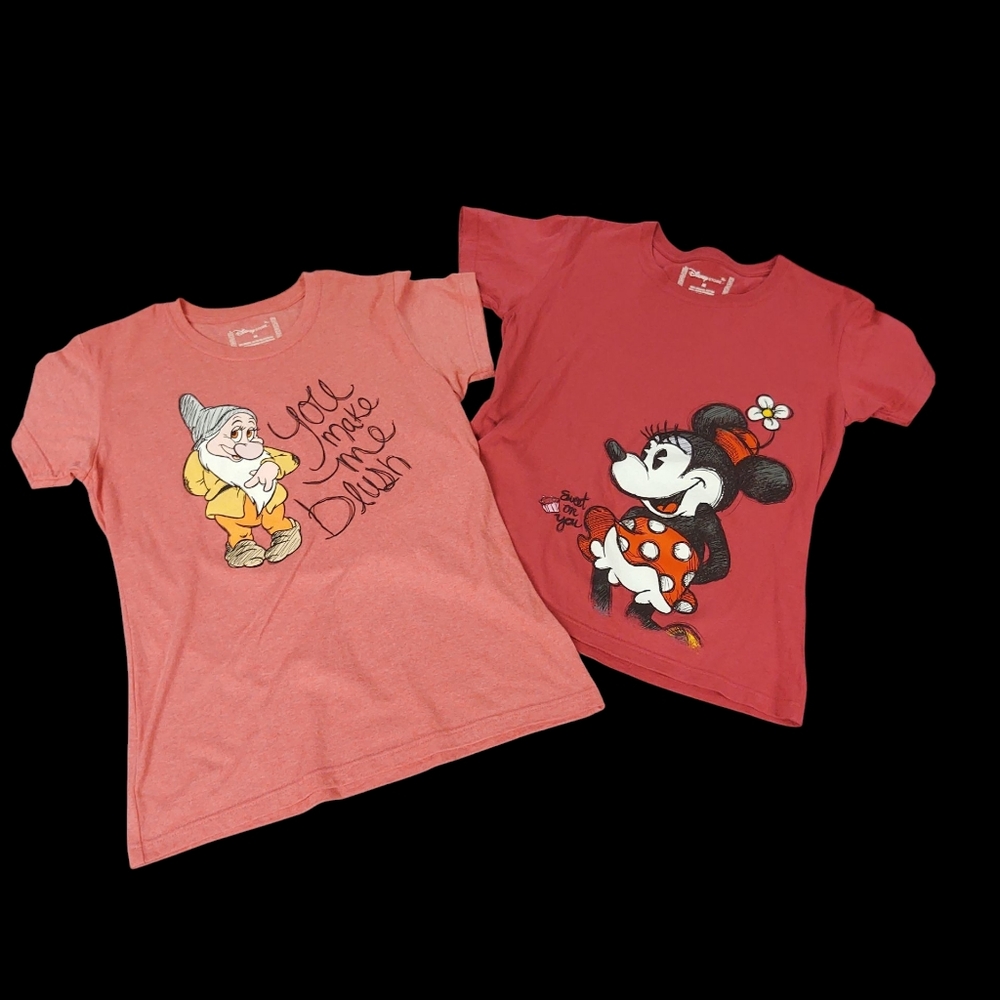 Like New Bundle Of 2 Disney Character T-Shirts Size M